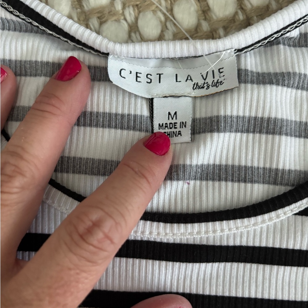 C'est La Vie Striped Tank Top